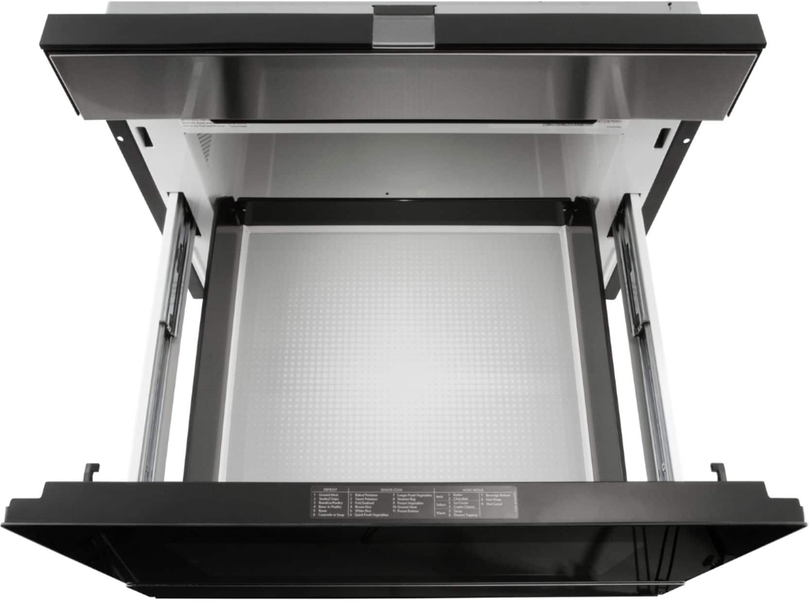Sharp - 24" 1.2 Cu. Ft. Built-In Microwave Drawer - Stainless Steel And Black Glass - Alt_View_Standard_13