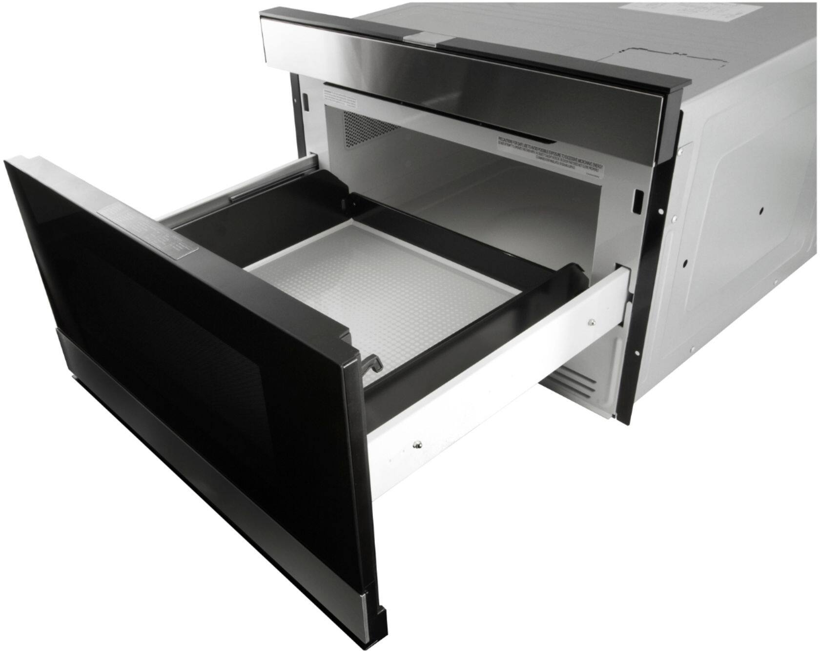 Sharp - 24" 1.2 Cu. Ft. Built-In Microwave Drawer - Stainless Steel And Black Glass - Alt_View_Standard_14