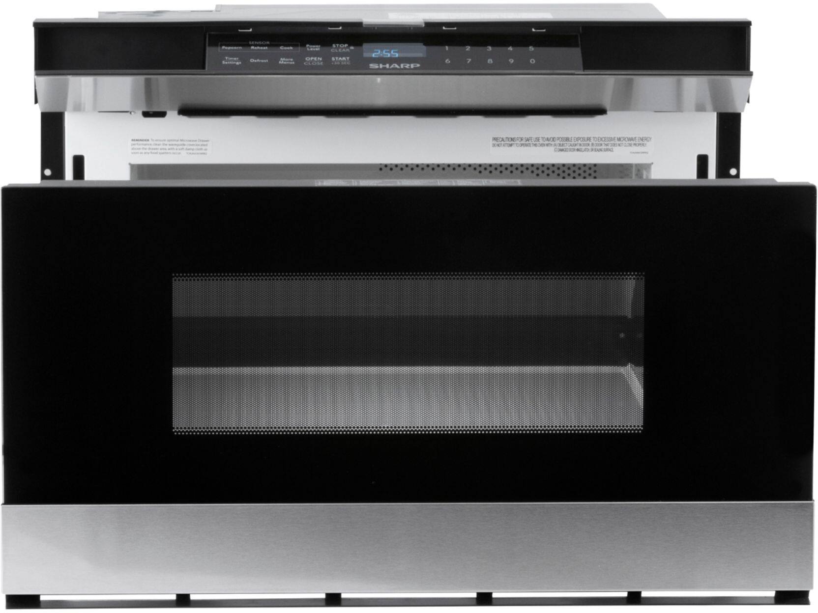 Sharp - 24" 1.2 Cu. Ft. Built-In Microwave Drawer - Stainless Steel And Black Glass - Alt_View_Standard_15
