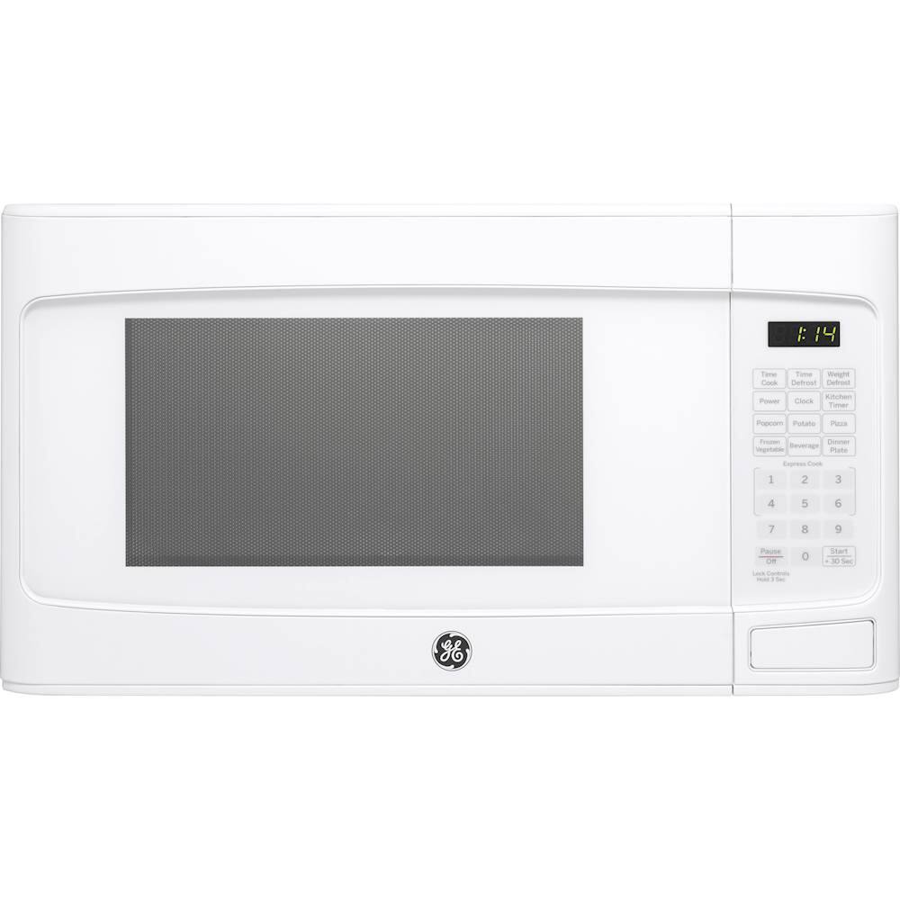 GE - 1.1 Cu. Ft. Microwave - White - Front_Zoom