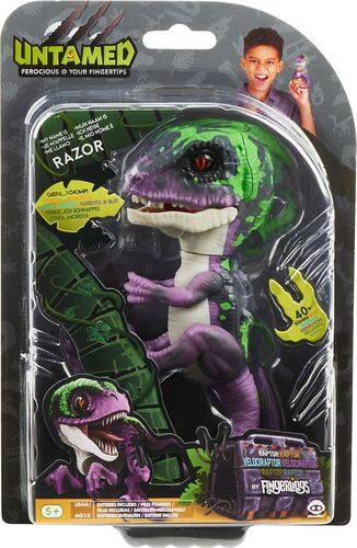 WowWee - Untamed Raptor by Fingerlings Razor Velociraptor - Purple