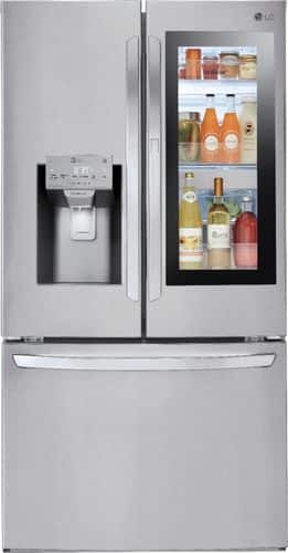 LG - 27.5 Cu. Ft. French InstaView Door-in-Door Smart Wi-Fi Enabled Refrigerator - Stainless steel