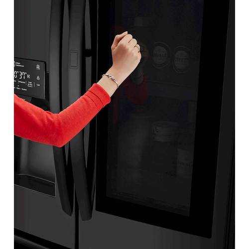 LG - 27.5 Cu. Ft. French InstaView Door-in-Door Smart Wi-Fi Enabled Refrigerator - PrintProof Matte Black Stainless Steel - Alt_View_Standard_19