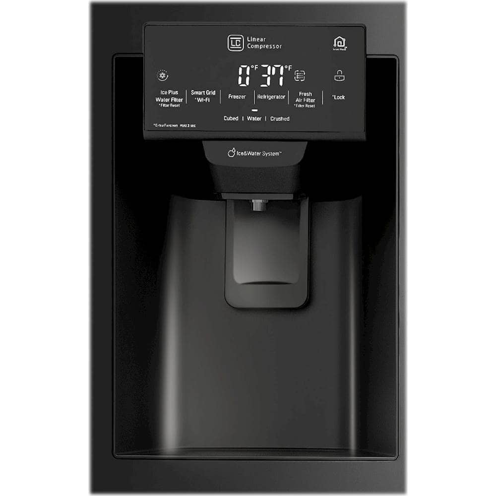 LG - 27.5 Cu. Ft. French InstaView Door-in-Door Smart Wi-Fi Enabled Refrigerator - PrintProof Matte Black Stainless Steel - Alt_View_Standard_4