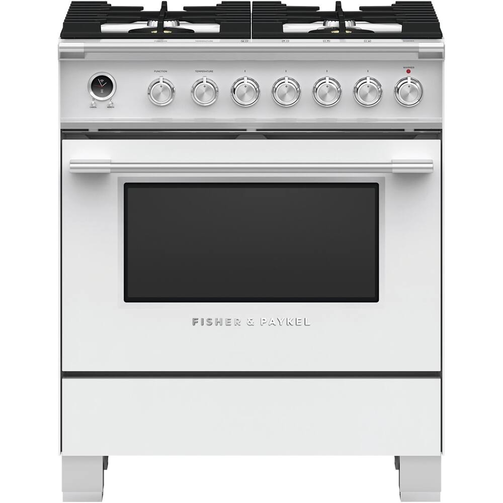 Fisher & Paykel 3.5 Cu. Ft. SelfCleaning Freestanding Dual Fuel Convection Range White at