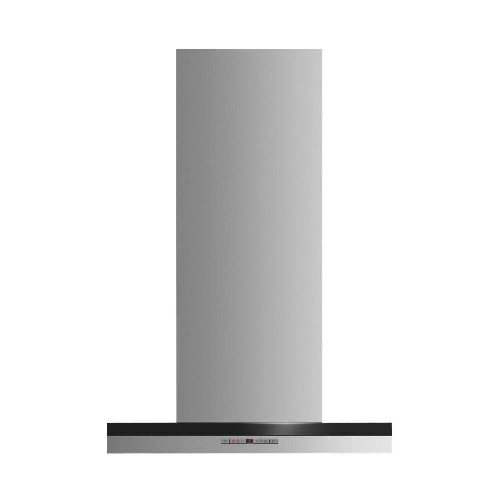 Fisher & Paykel - 24" Convertible Range Hood - Brushed Stainless Steel/Black Glass - Front_Zoom