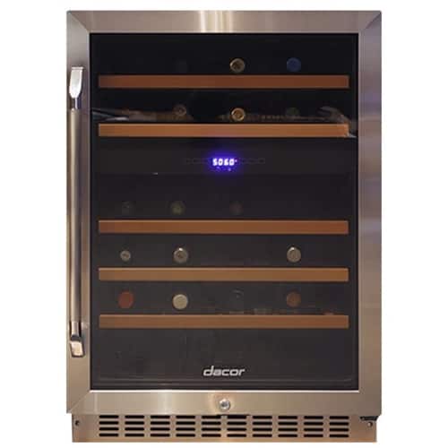 Dacor - Heritage 46-Bottle Built-In Wine Cooler - Stainless steel - Front_Standard
