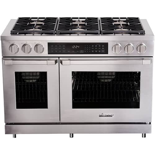 Dacor - Self-Cleaning Freestanding Double Oven Dual Fuel Convection Range - Stainless steel - Front_Standard
