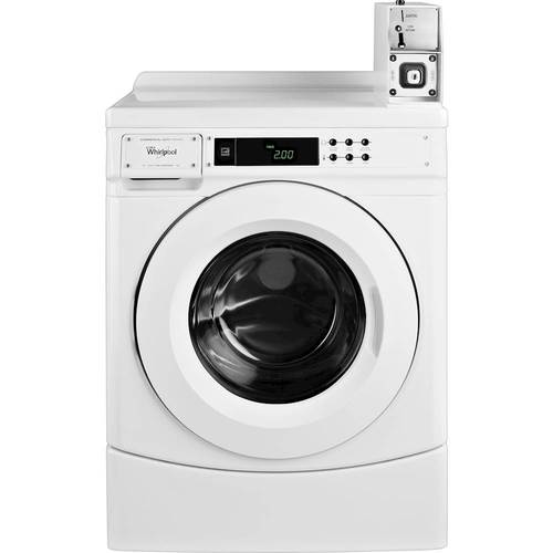 Whirlpool - 3.1 Cu. Ft. 3-Cycle High-Efficiency Front-Loading Commercial Washer - White - Front_Standard
