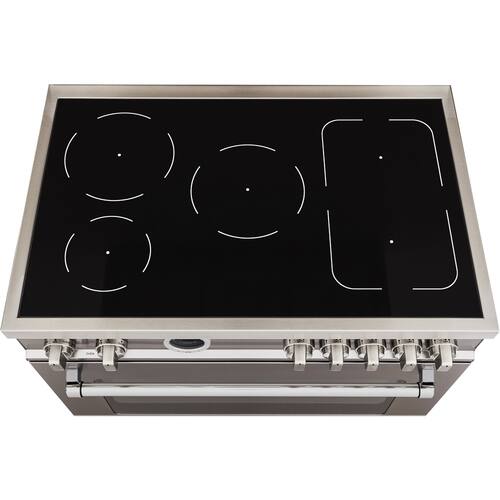 Bertazzoni - 5.7 Cu. Ft. Self-Cleaning Freestanding Electric Induction Convection Range - Stainless steel - Alt_View_Standard_11