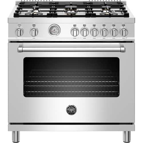 Bertazzoni - 5.9 Cu. Ft. Freestanding Gas Convection Range - Stainless steel - Front_Standard