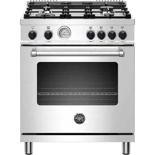 Bertazzoni - 4.7 Cu. Ft. Freestanding Gas Convection Range - Stainless steel - Front_Standard