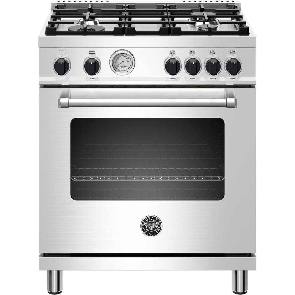 Bertazzoni - 4.7 Cu. Ft. Freestanding Gas Convection Range - Stainless steel - Front_Zoom