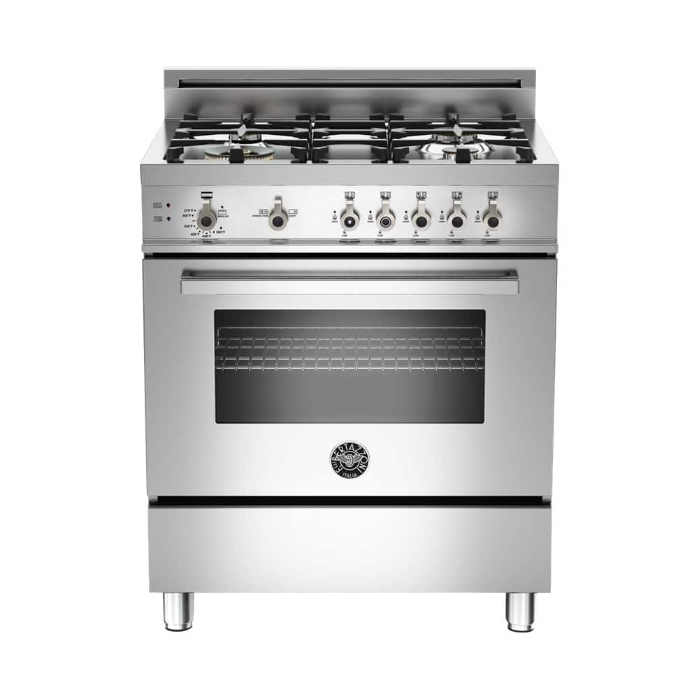 Bertazzoni - 3.6 Cu. Ft. Freestanding Gas Convection Range - Stainless steel - Front_Zoom