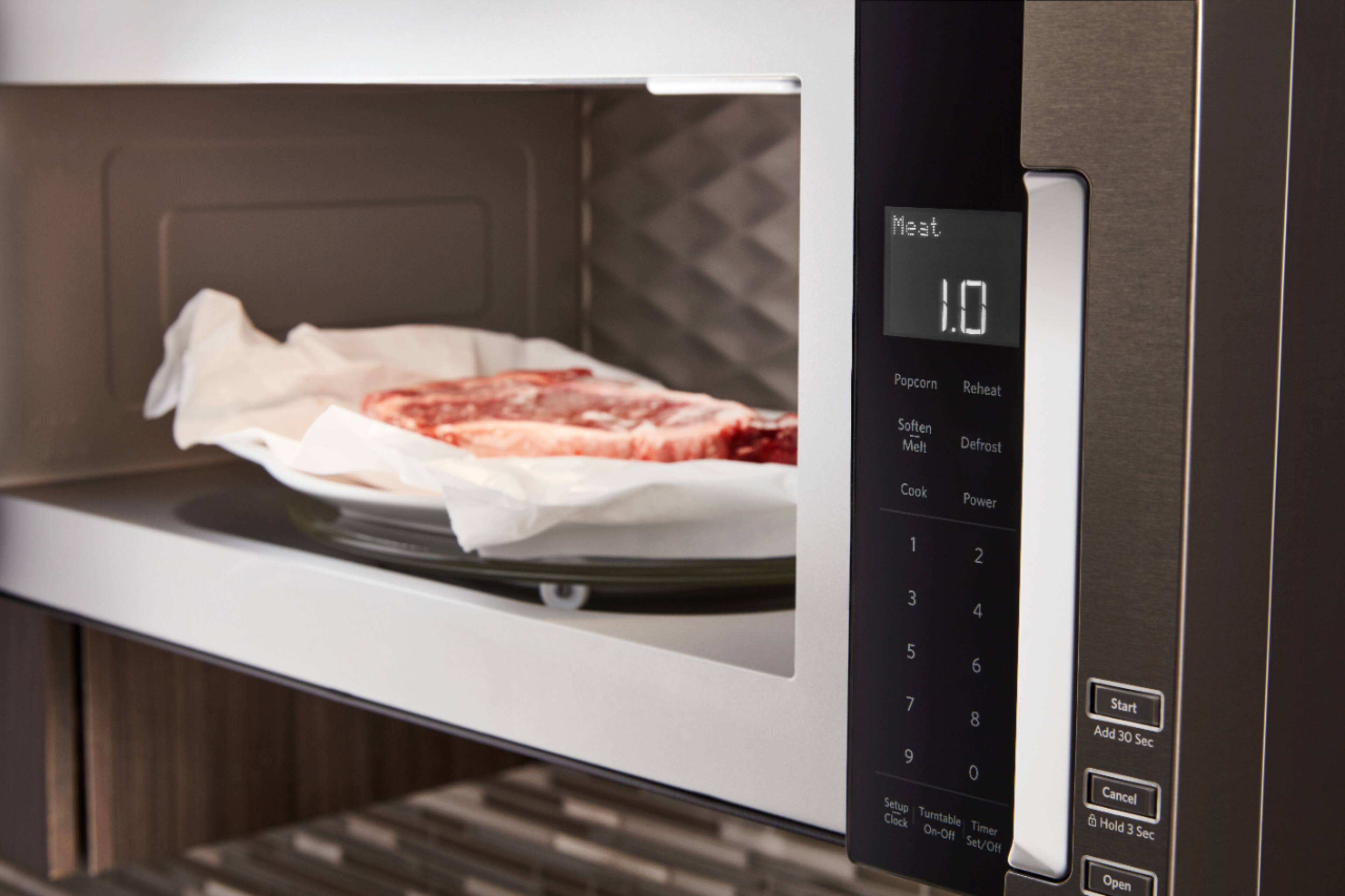 KitchenAid - 1.1 Cu. Ft. Over-the-Range Microwave with Sensor Cooking - Black stainless steel - Alt_View_Standard_13