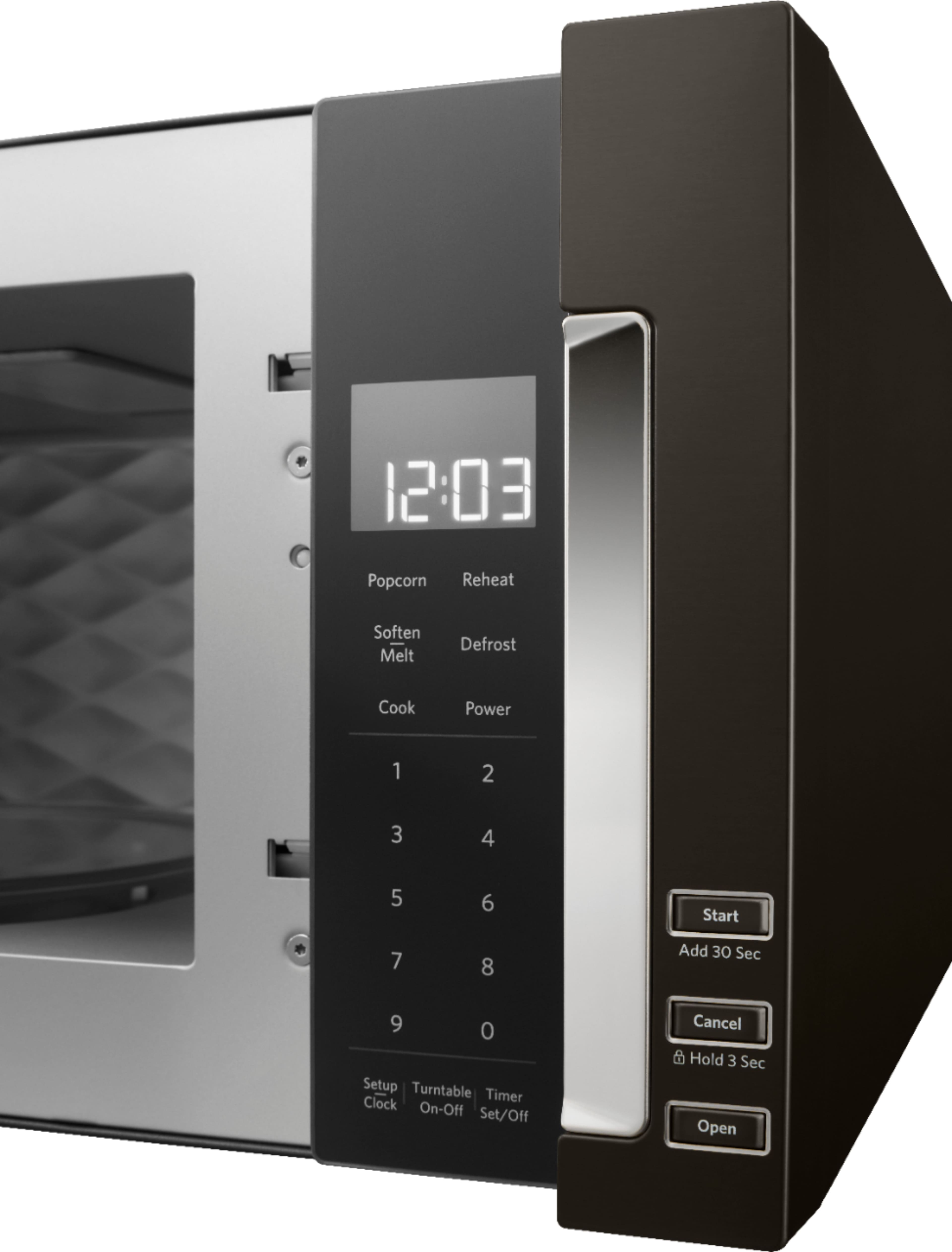 KitchenAid - 1.1 Cu. Ft. Over-the-Range Microwave with Sensor Cooking - Black stainless steel - Alt_View_Standard_1