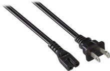 Insignia - 6' 2-Slot Polarized Power Cord - Black