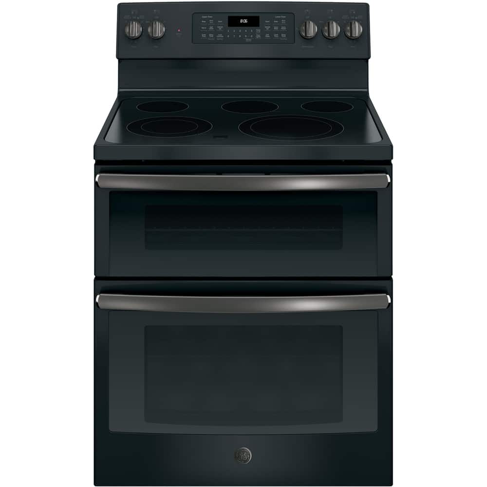 Electric Ranges In Kitchen Liances Pacific S Ft Self Cleaning Freestanding Double Oven Electric Convection Range Black Slate