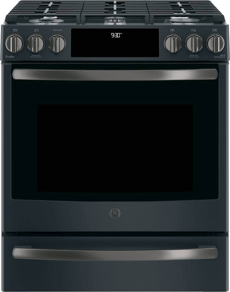 GE 5.6 Cu. Ft. SelfCleaning SlideIn Gas Convection Range Black