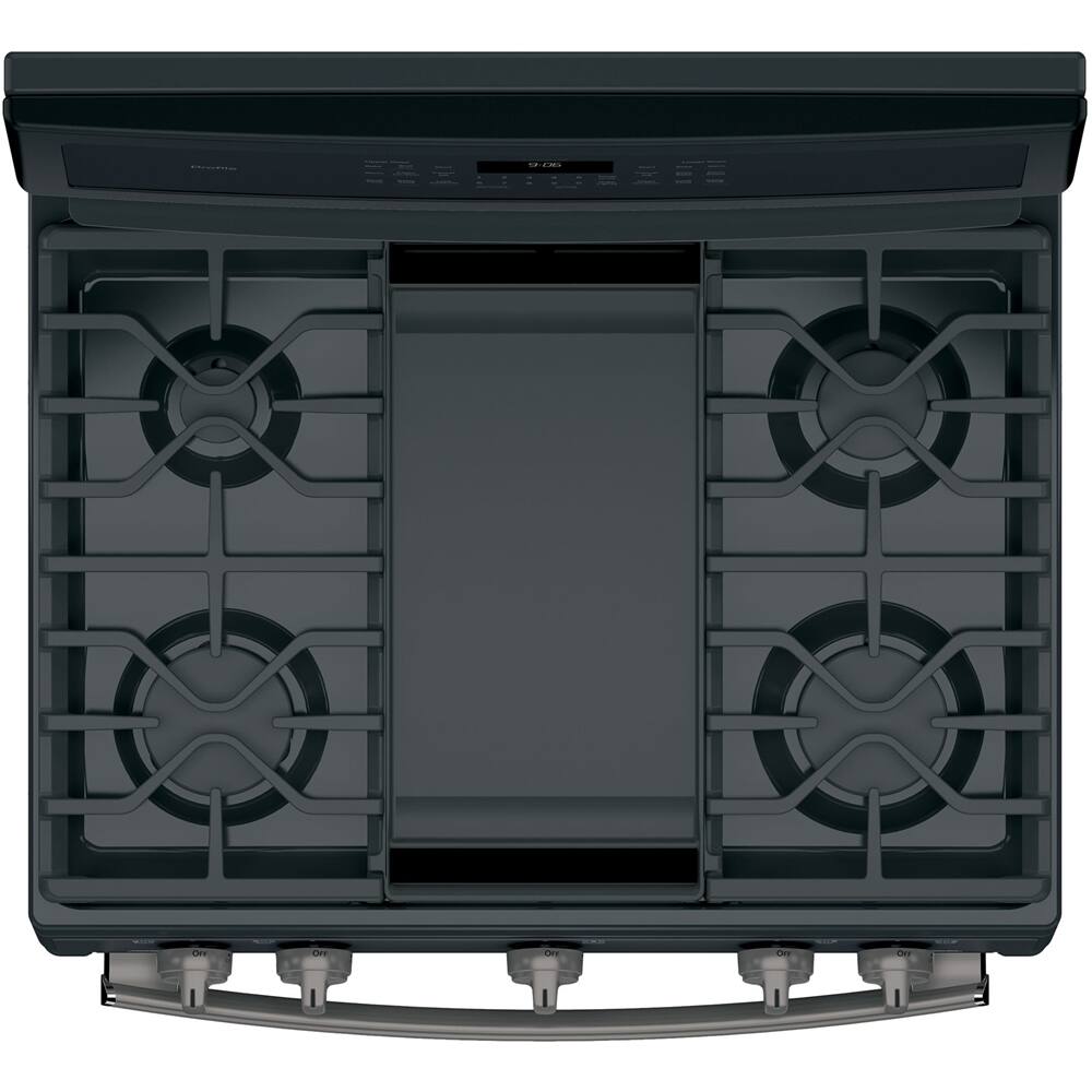 GE 6.8 Cu. Ft. Freestanding Double Oven Gas Convection Range Black