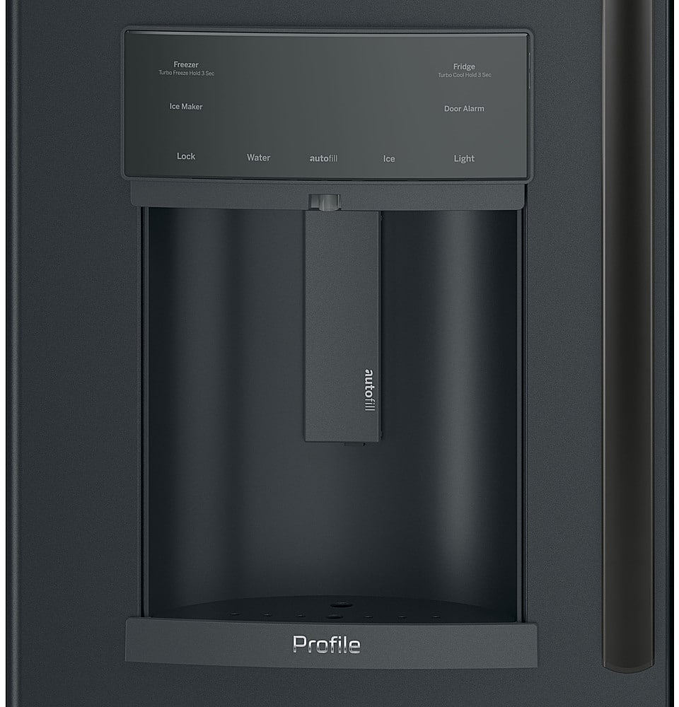 GE - Profile Series 22.2 Cu. Ft. French Door Counter-Depth Refrigerator - Black Slate - Alt_View_Standard_15