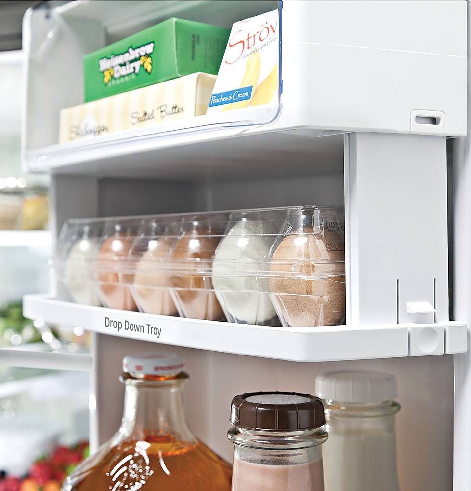GE - Profile Series 22.2 Cu. Ft. French Door Counter-Depth Refrigerator - Black Slate - Alt_View_Standard_1