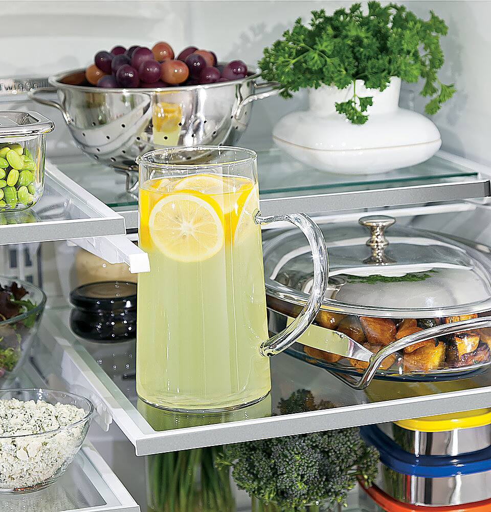 GE - Profile Series 22.2 Cu. Ft. French Door Counter-Depth Refrigerator - Black Slate - Alt_View_Standard_20