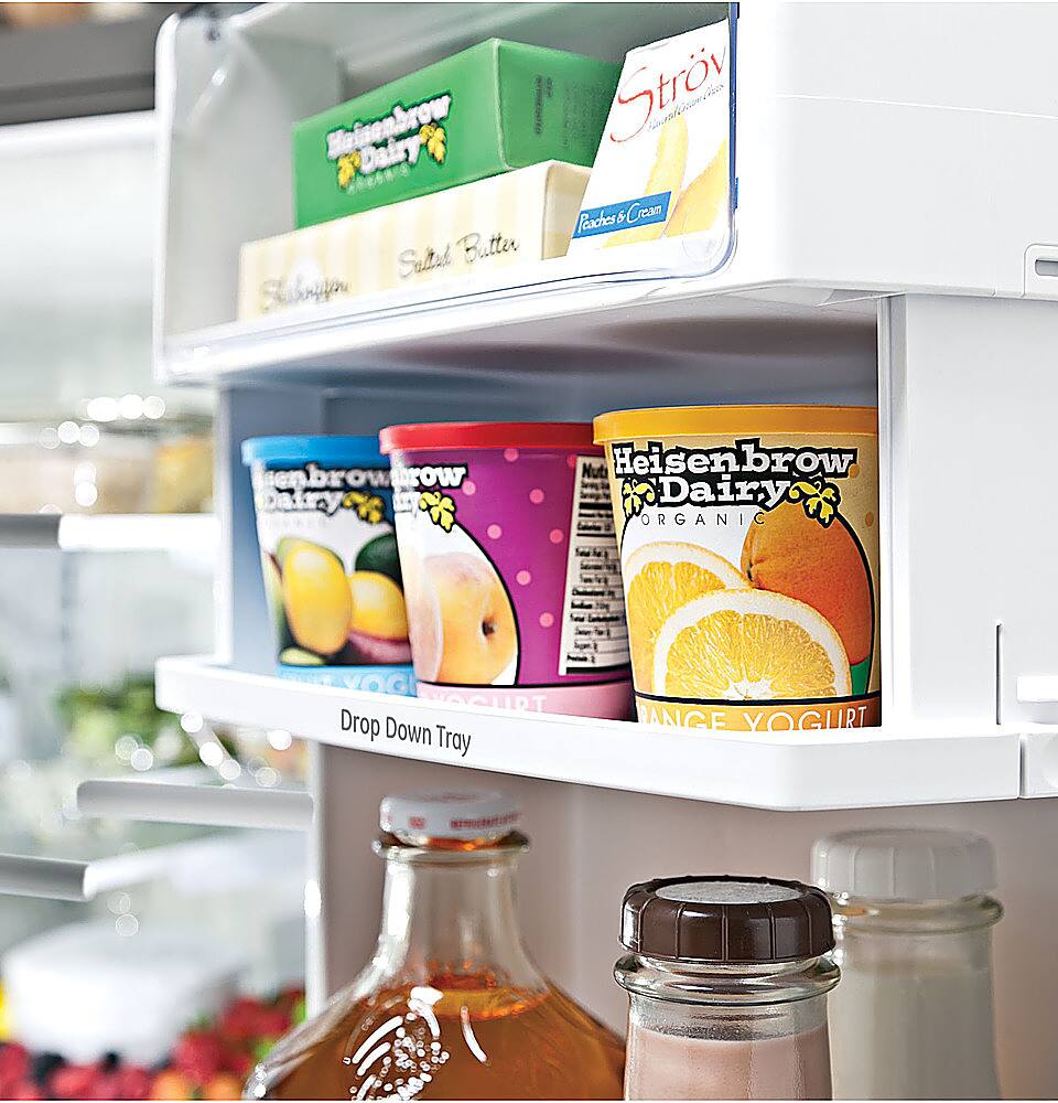 GE - Profile Series 22.2 Cu. Ft. French Door Counter-Depth Refrigerator - Black Slate - Alt_View_Standard_4