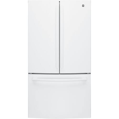 GE - 27 Cu. Ft. French Door Refrigerator - White - Front_Standard