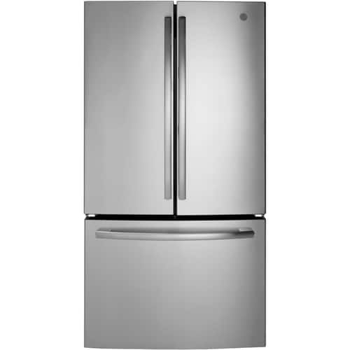 GE - 27 Cu. Ft. French Door Refrigerator - Stainless steel - Front_Standard