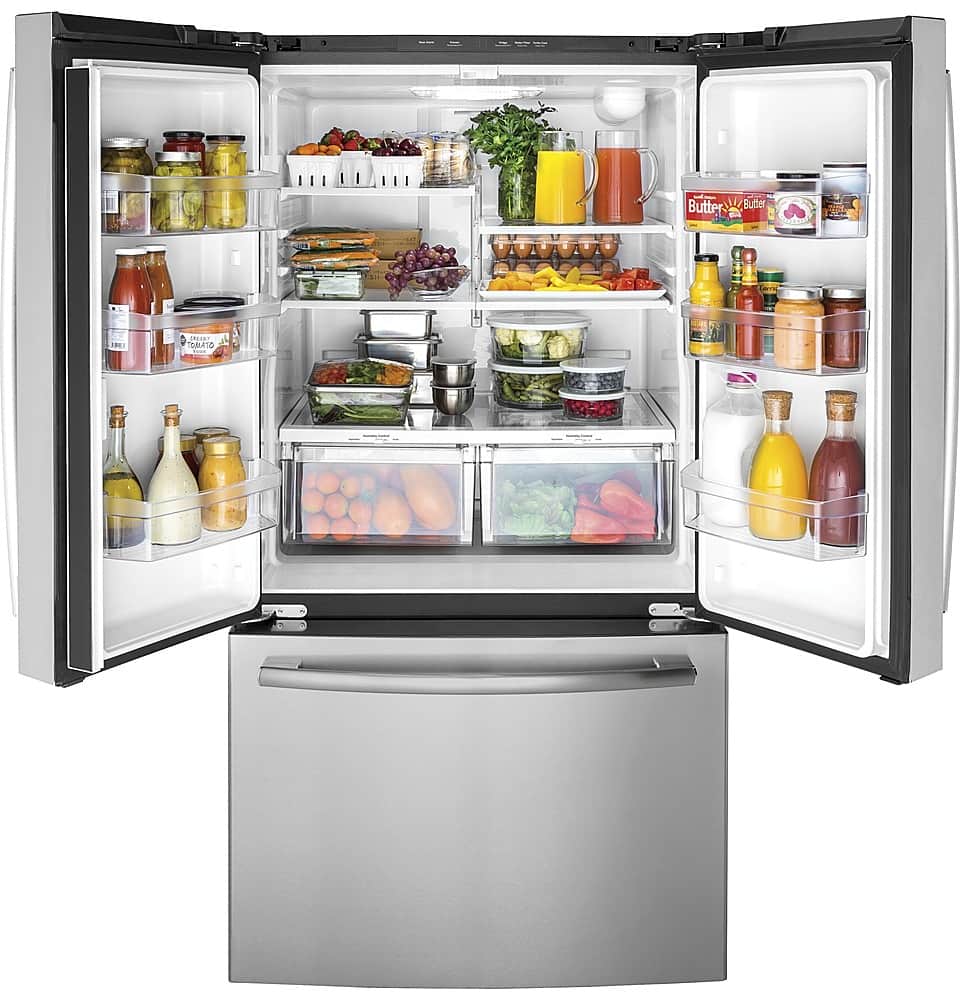 GE - 27 Cu. Ft. French Door Refrigerator - Stainless steel - Alt_View_Standard_11