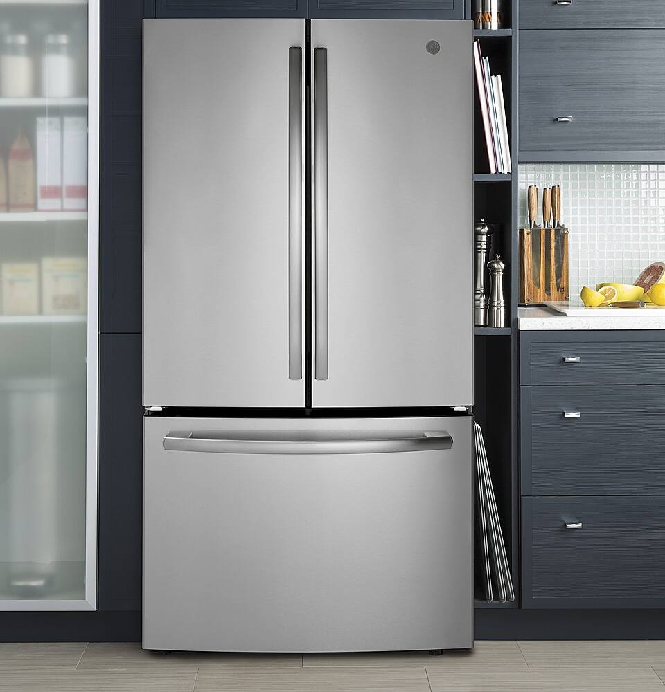 GE - 27 Cu. Ft. French Door Refrigerator - Stainless steel - Alt_View_Standard_15