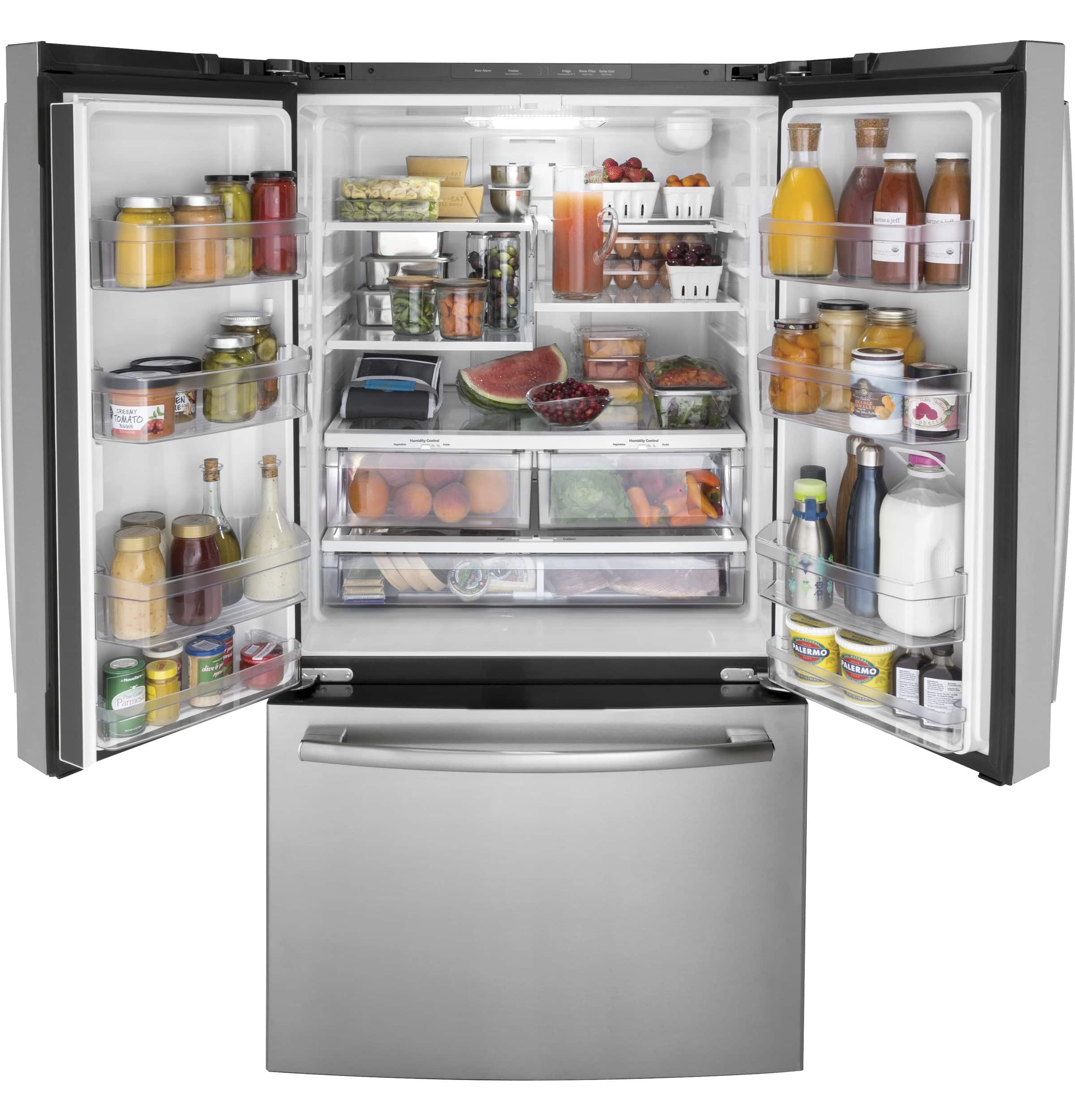 GE - 27 Cu. Ft. French Door Refrigerator - Stainless steel - Alt_View_Standard_11