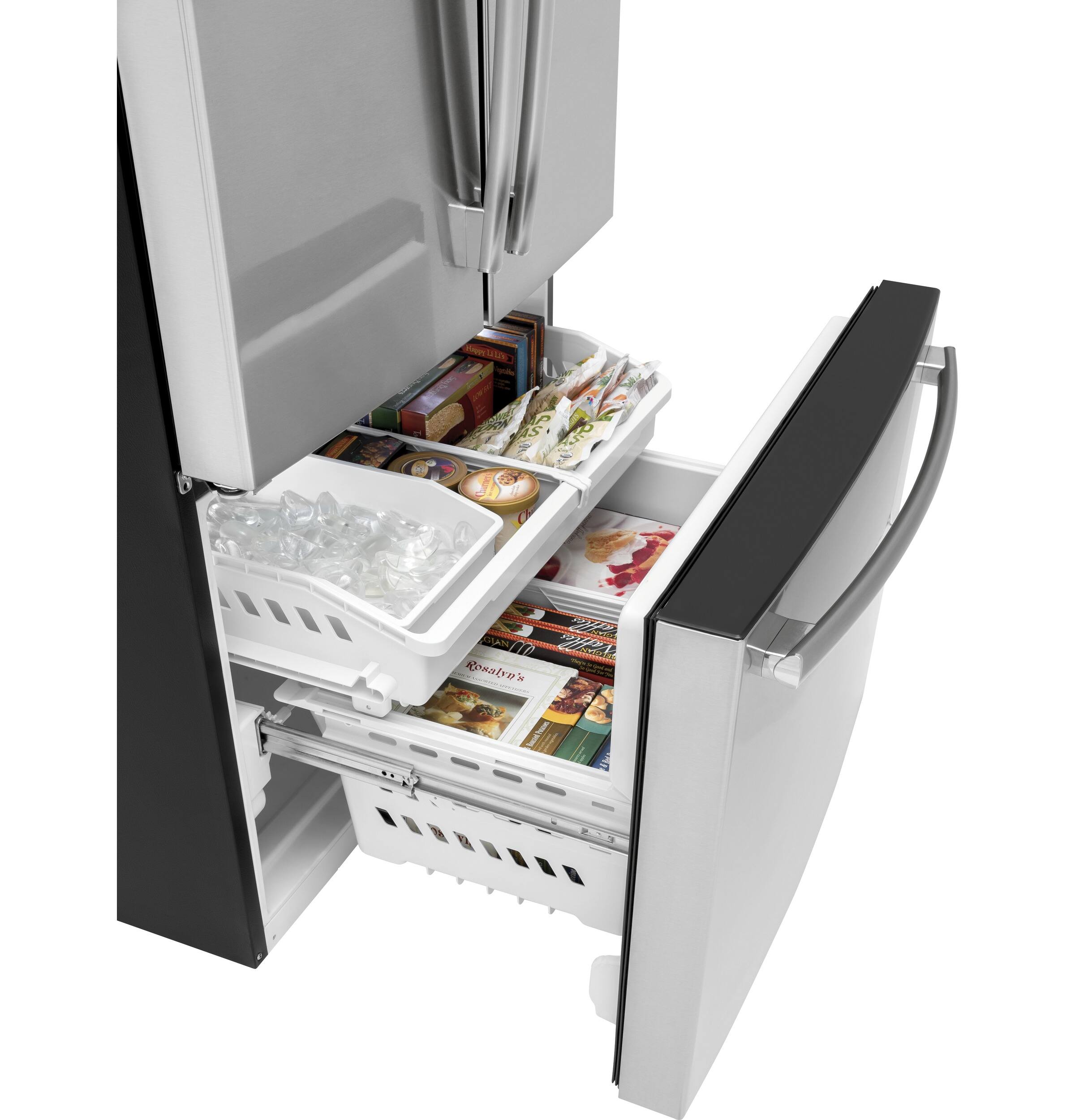 GE - 27 Cu. Ft. French Door Refrigerator - Stainless steel - Alt_View_Standard_14