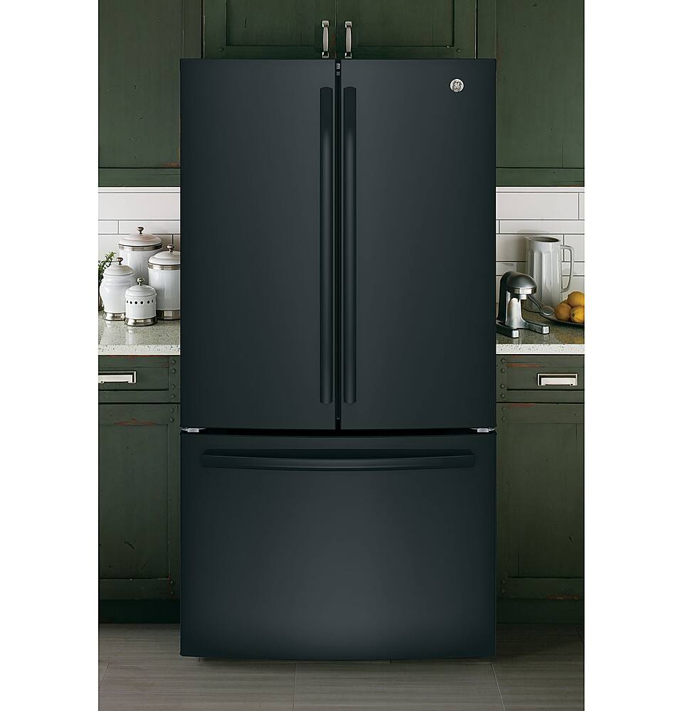 GE 27 Cu. Ft. French Door Refrigerator High Gloss Black at Pacific