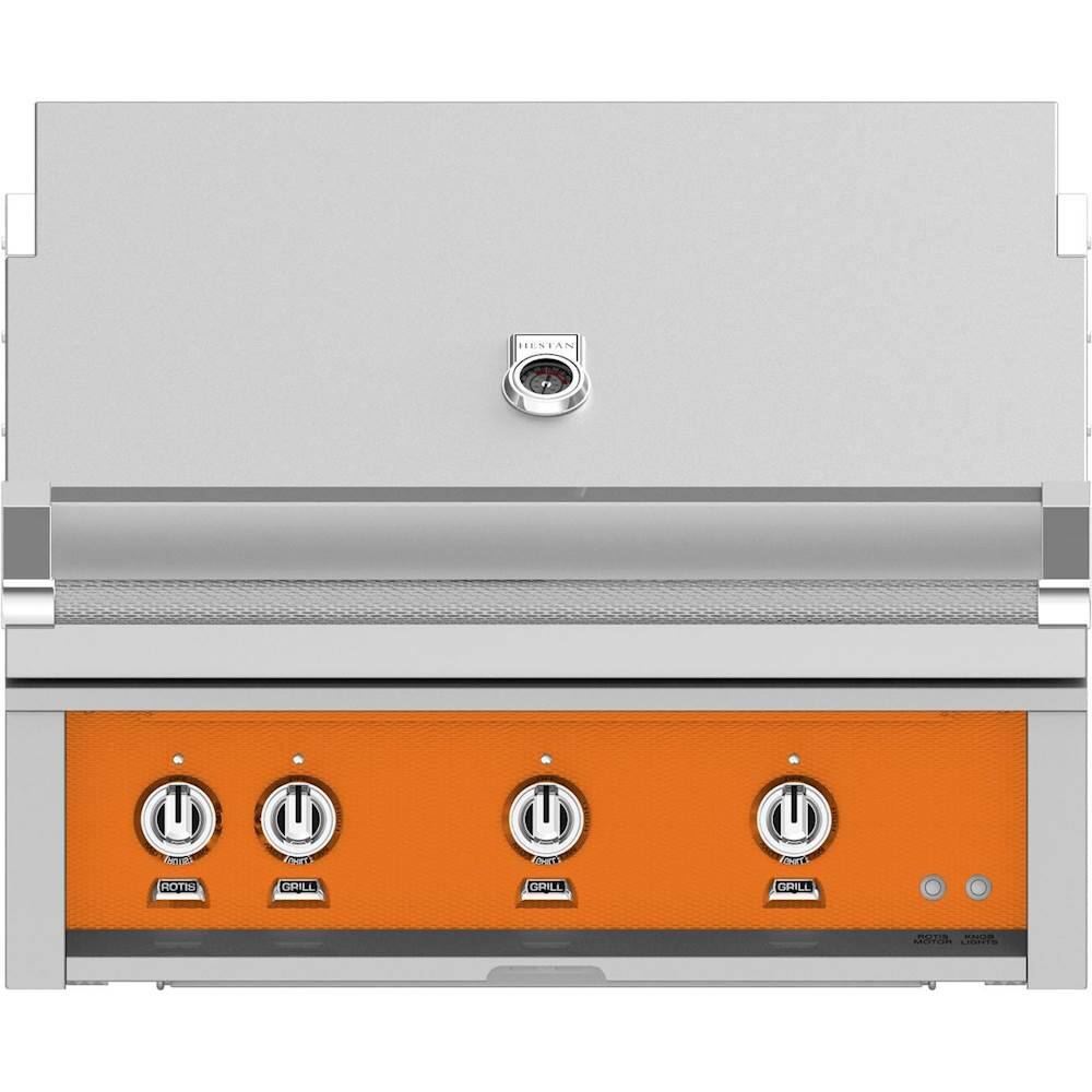 Hestan - 36" Built-In Gas Grill - Orange - Angle_Zoom