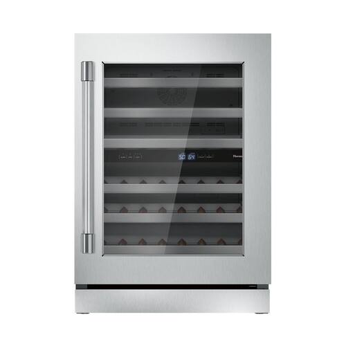 Thermador - 41-Bottle Built-In Dual Zone Wine Cooler - Stainless steel - Front_Standard