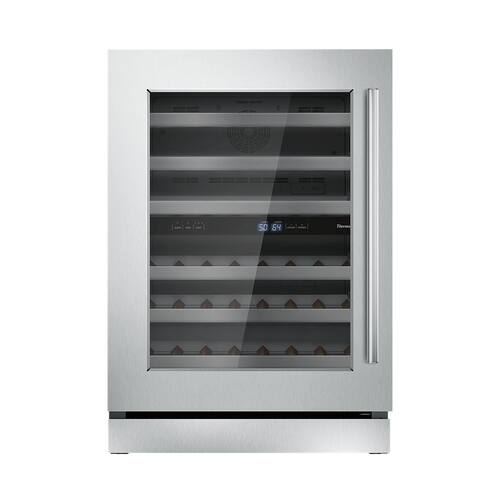 Thermador - 41-Bottle Built-In Dual Zone Wine Cooler - Stainless steel - Front_Standard