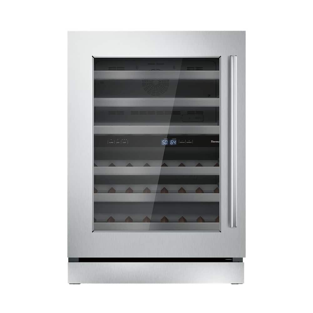 Thermador - 41-Bottle Built-In Dual Zone Wine Cooler - Stainless steel - Front_Zoom