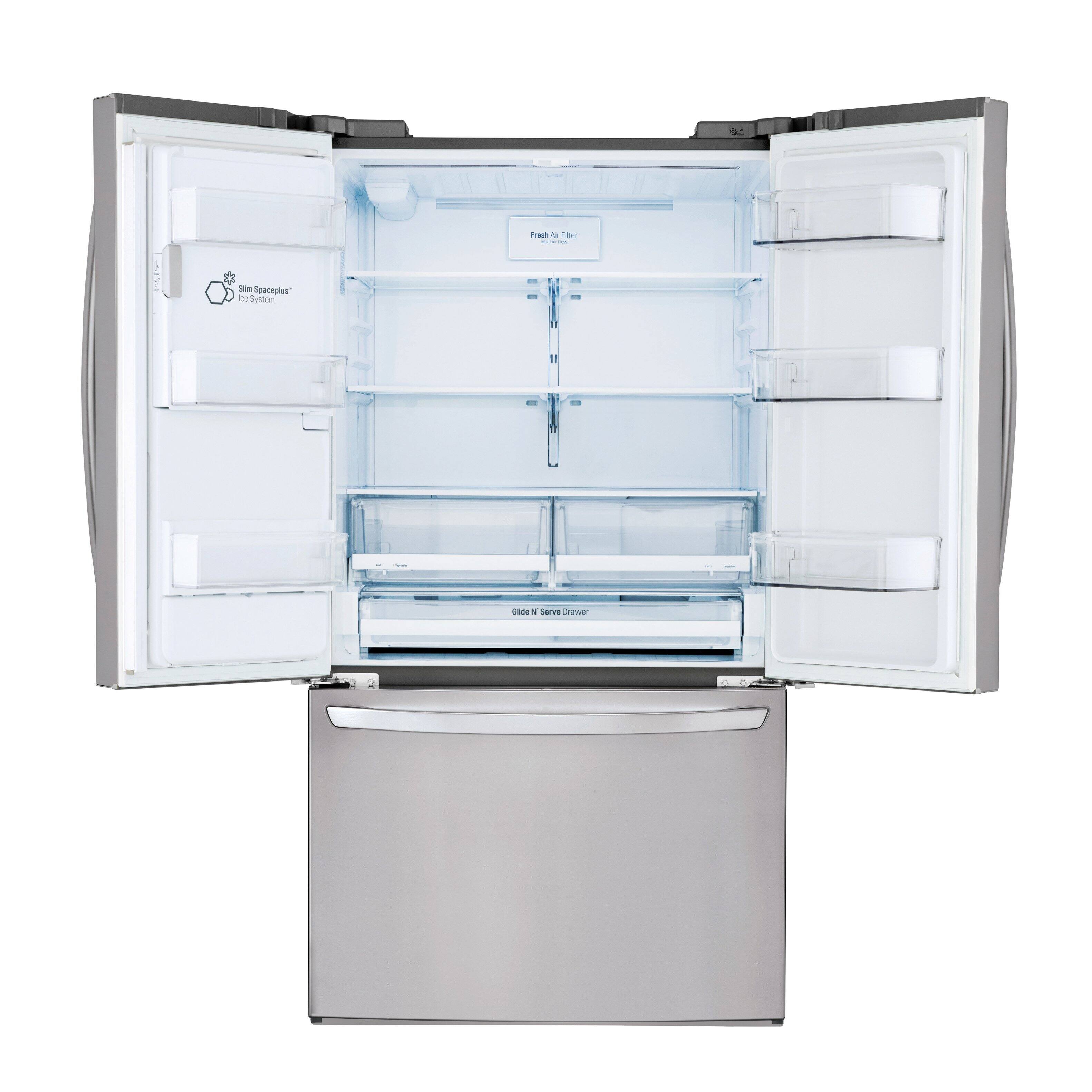 LG - 26.2 Cu. Ft. French Door Smart Wi-Fi Enabled Refrigerator - PrintProof Stainless Steel - Alt_View_Standard_4