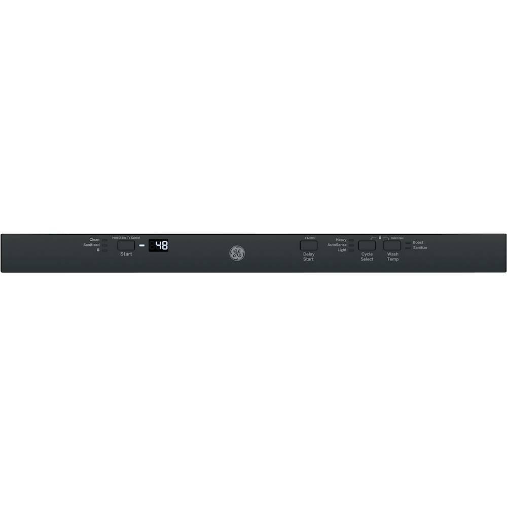 GE - 24" Top Control Built-In Dishwasher with Stainless Steel Tub - Black - Alt_View_Standard_1