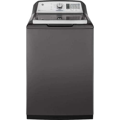 GE - 4.9 Cu. Ft. 13-Cycle Top-Loading Washer - Diamond Gray - Front_Standard