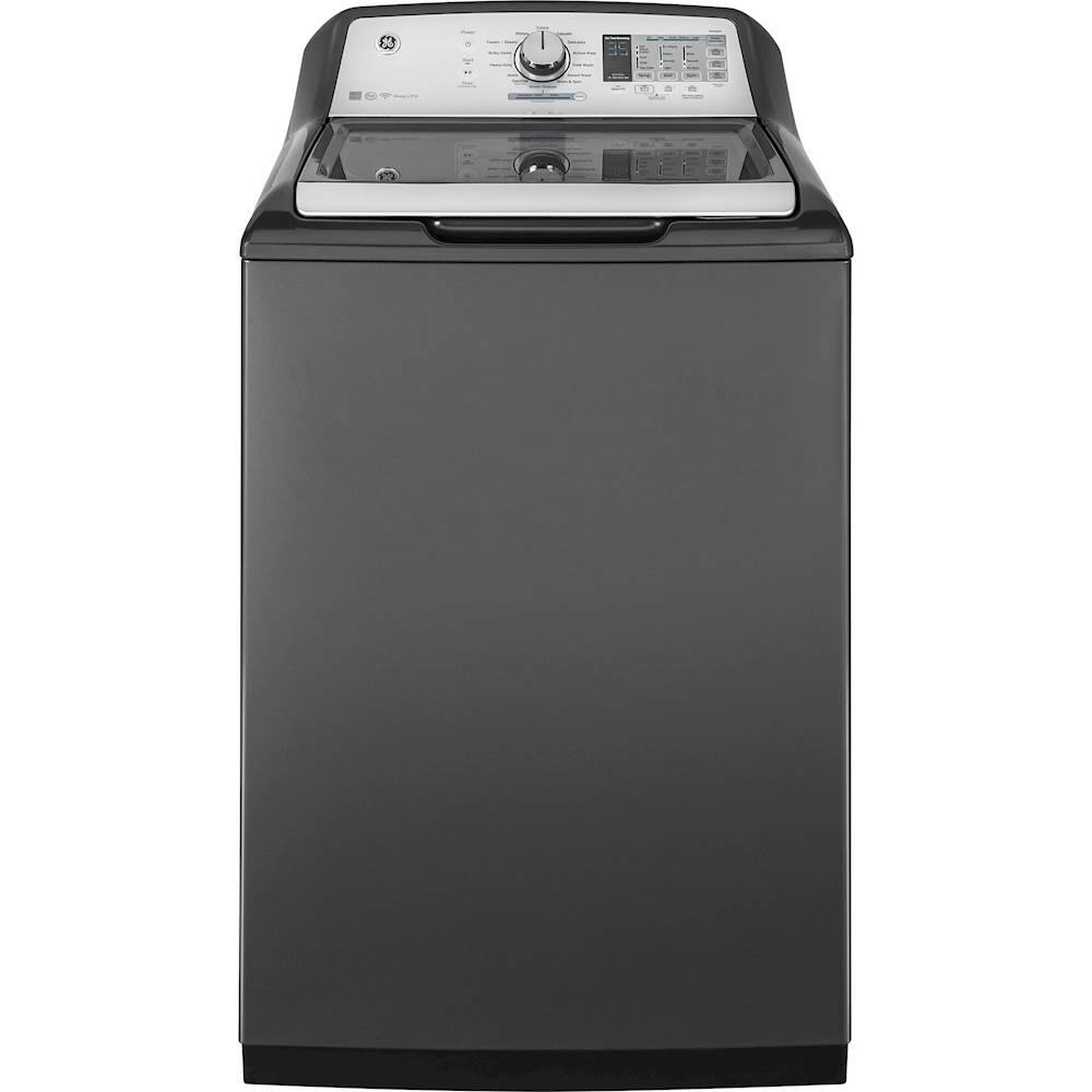 GE - 4.9 Cu. Ft. 13-Cycle Top-Loading Washer - Diamond Gray - Front_Zoom