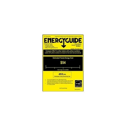 GE - 18.2 Cu. Ft. Top-Freezer Refrigerator - Stainless steel - Energy_Guide