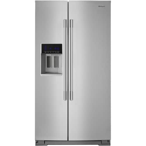 Whirlpool - 28.5 Cu. Ft. Side-by-Side Refrigerator - Stainless steel - Front_Standard