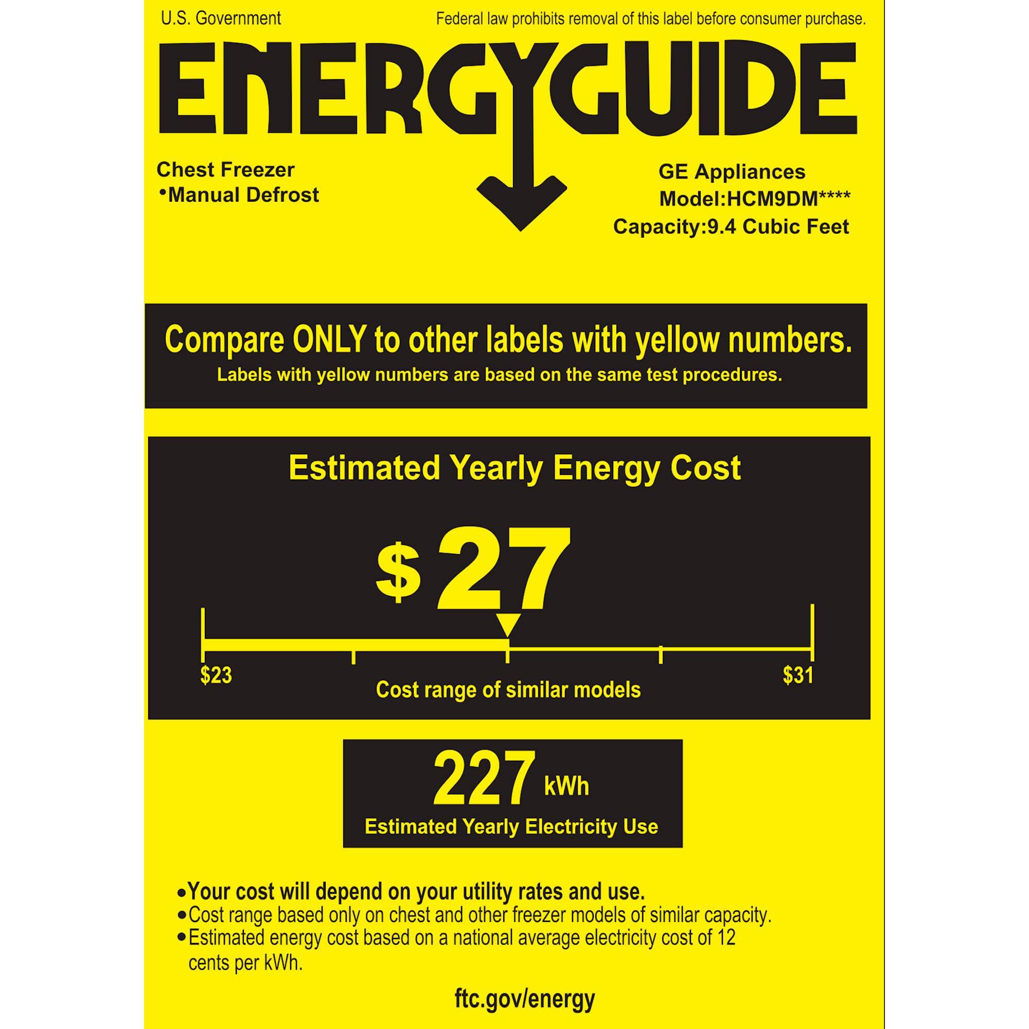 Hotpoint - 9.4 Cu. Ft. Chest Freezer - White - Energy_Guide