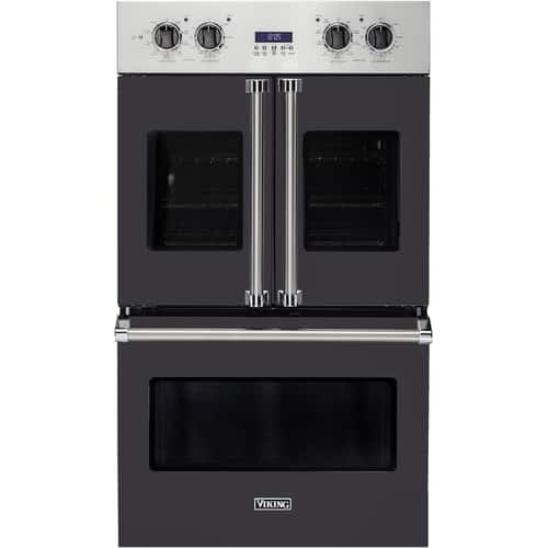 Viking - Professional 7 Series 29.5" Built-In Double Electric Convection Wall Oven - Graphite Gray - Front_Standard
