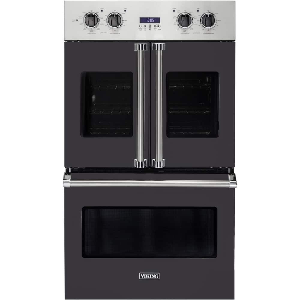 Viking - Professional 7 Series 29.5" Built-In Double Electric Convection Wall Oven - Graphite Gray - Front_Zoom