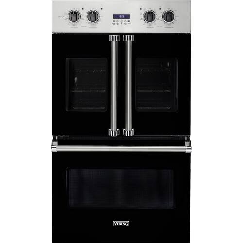 Viking - Professional 7 Series 29.5" Built-In Double Electric Convection Wall Oven - Black - Front_Standard
