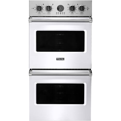 Viking - Professional 5 Series 26.5" Built-In Double Electric Convection Wall Oven - White - Front_Standard